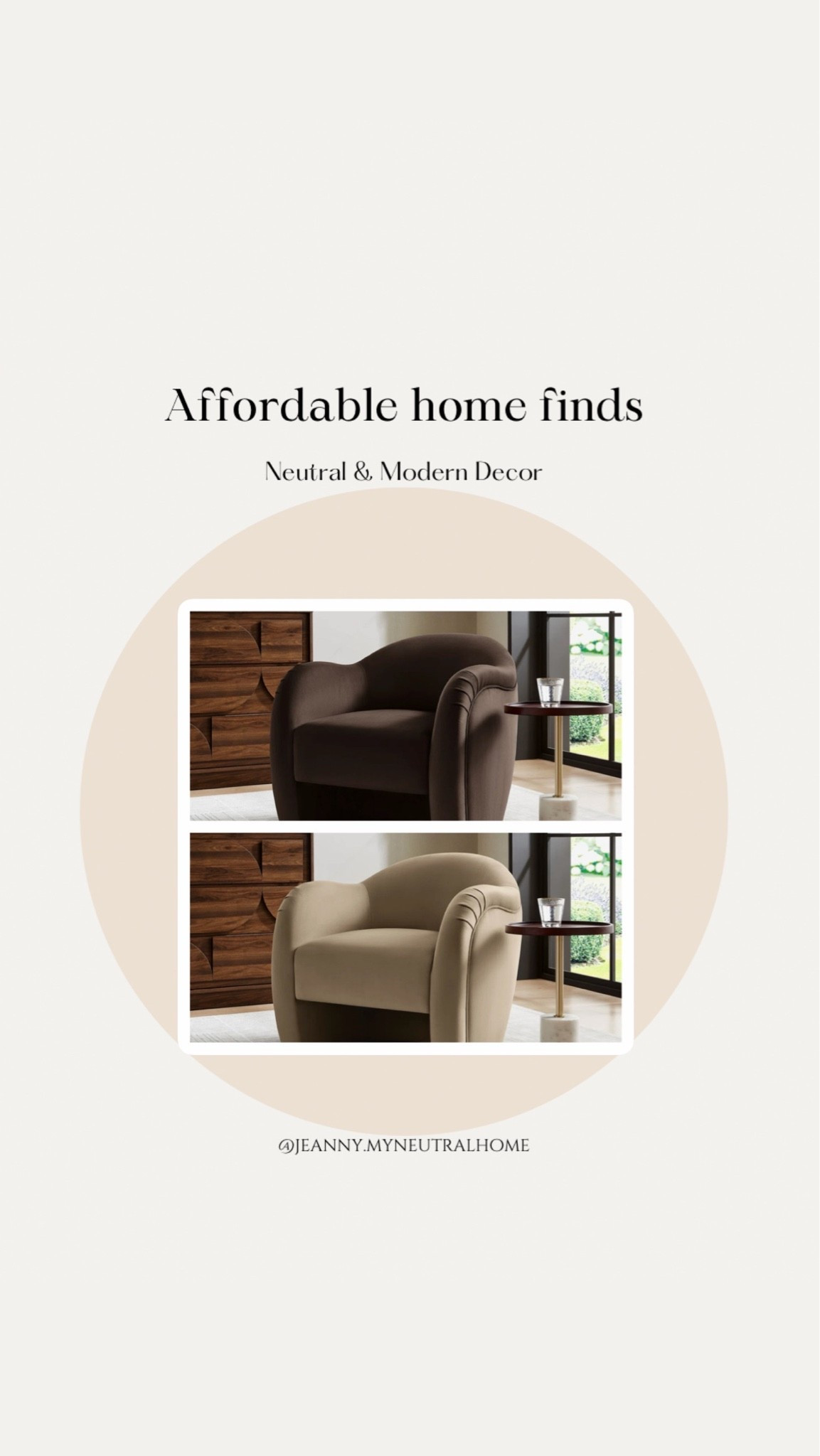 Brown and taupe accent chairs in velvet perfect for any space

#LTKHome #LTKdayinmylife #LTKSeasonal