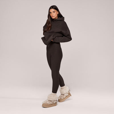 Winter Everyday Fleece-Lined Leggings - Black Coffee | LOVALL