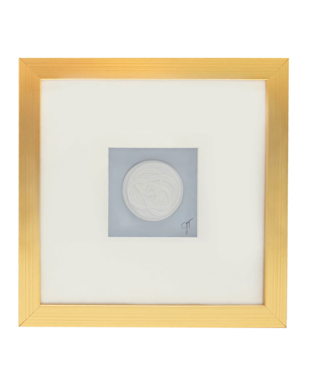 Black Jack Intaglio - blue - 5 circle (pre-order) | Jenn Thatcher Art