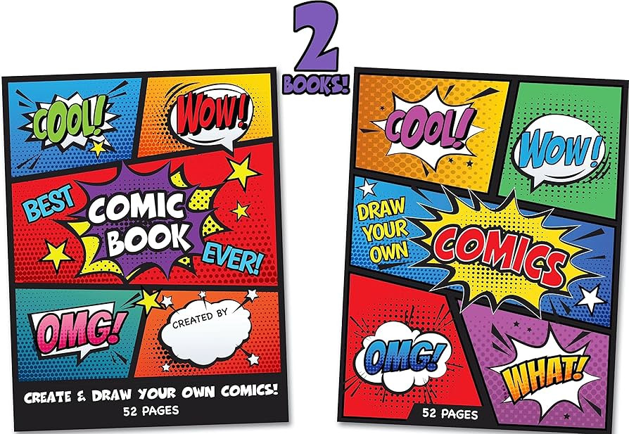 Blank Comic Book | Set of 2 | Create Your Own Comics and Cartoons with 5 Comic Templates | Blank ... | Amazon (US)
