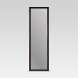 Rectangle Leaner Floor Mirror, Brown with Metal Foil Trim - Threshold™ | Target