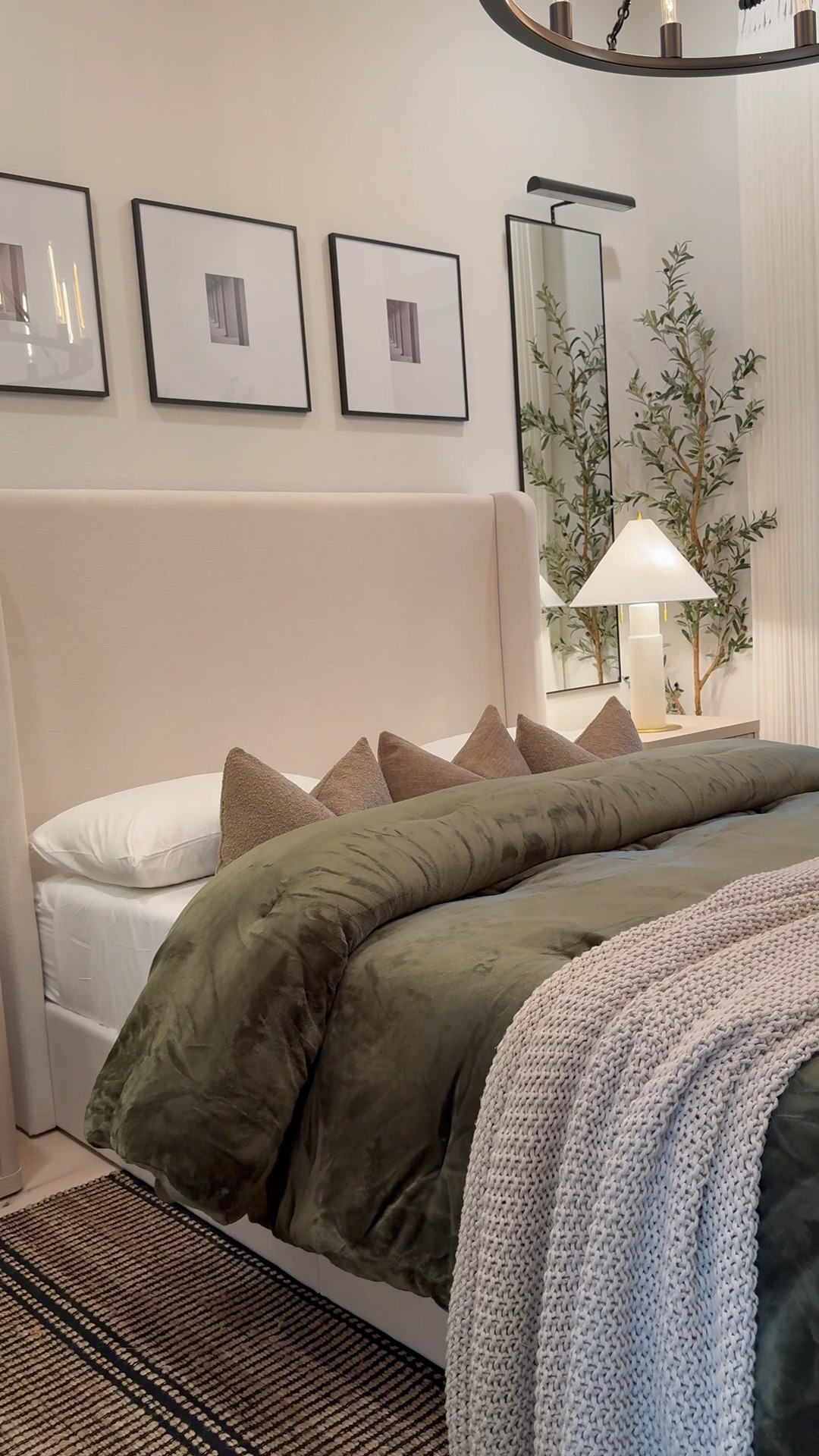 ✨ Here’s another curation of our guest room, with all the details you’ve been asking for!

The rug is an 8x10, and the bed is a queen—this time I went with queen-sized bedding since the frame sits lower than our previous canopy. I kept the mattress at a max of 12 inches to preserve the headboard’s proportions without it feeling overtaken.

The chandelier comes with bulbs, but I swapped them for T300 long lights to give a more elevated look. The frames are spaced 4.5 inches apart for balance.

✨ Want these pieces? I’ve linked the exact items for easy shopping!

#LTKSaleAlert #LTKHome #LTKStyleTip