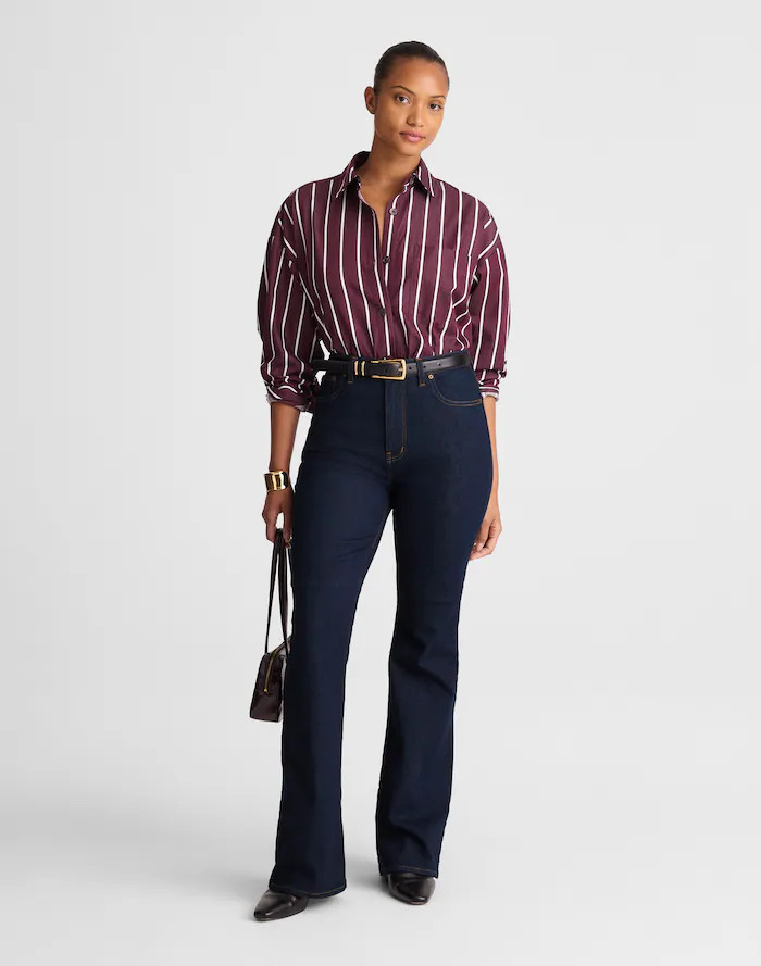 The Curvy Stretch Flare Jean in Rinse Wash | Madewell