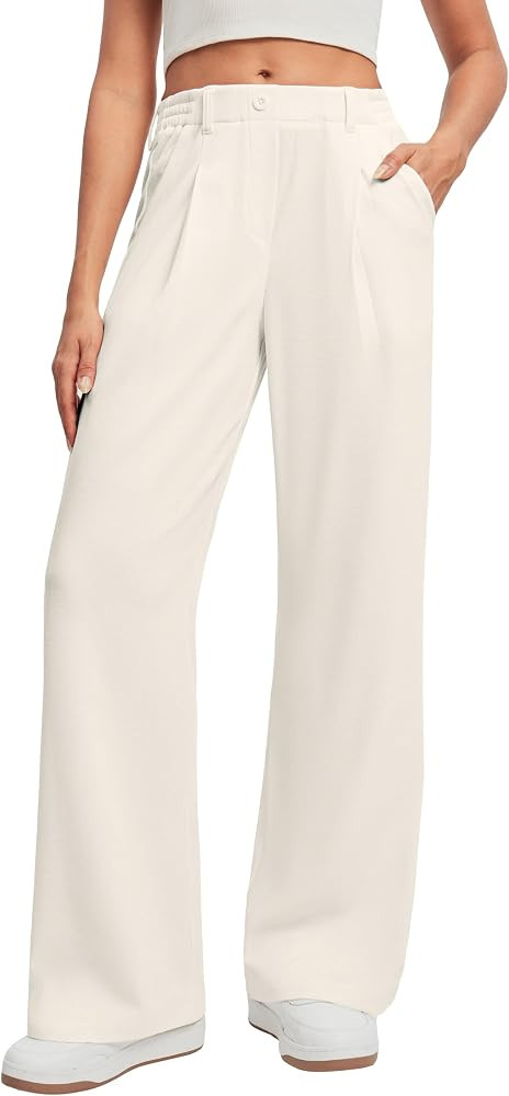Ewedoos Wide Leg Dress Work Pants for Women Business Casual Office Outfits | Amazon (US)