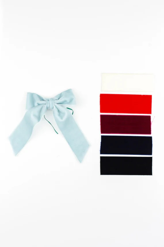 Velvet Christmas Tree Bows, Small Velvet Bows for Mini Wreaths, Velvet Bow Holiday Decor, Garland... | Etsy (US)