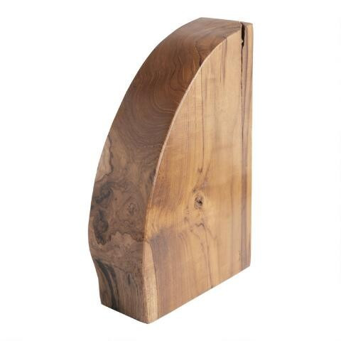 Natural Teak Wood Bookends | World Market