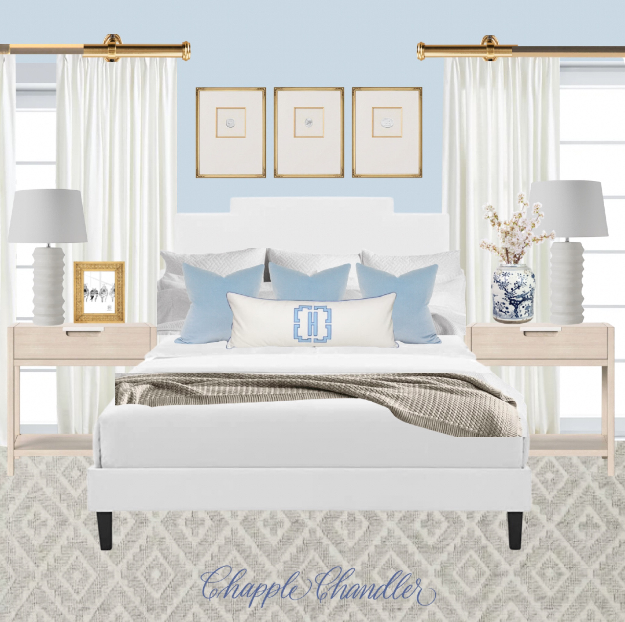 Gorgeous tones and textures make for the perfect serene bedroom! 


Grandmillenial style, traditional home, accent rug, coastal home, master bedroom, guest bedroom, upholstered headboard, accent pillows, duvet cover, window treatments, accent lamps, vase, wall art, accent tables, budget friendly style, home accessories, home decor, Target, Pottery Barn, Serena and Lily 

#LTKfamily #LTKFind #LTKhome