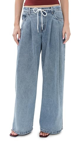 Lioness Women's Slouched Tie Up Pants, Washed Blue, S | Amazon (US)