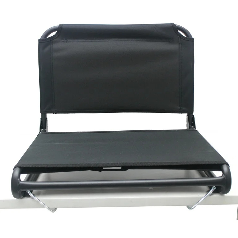 Ozark Trail Extra Wide Stadium Seat with Hooks, Black - Walmart.com | Walmart (US)