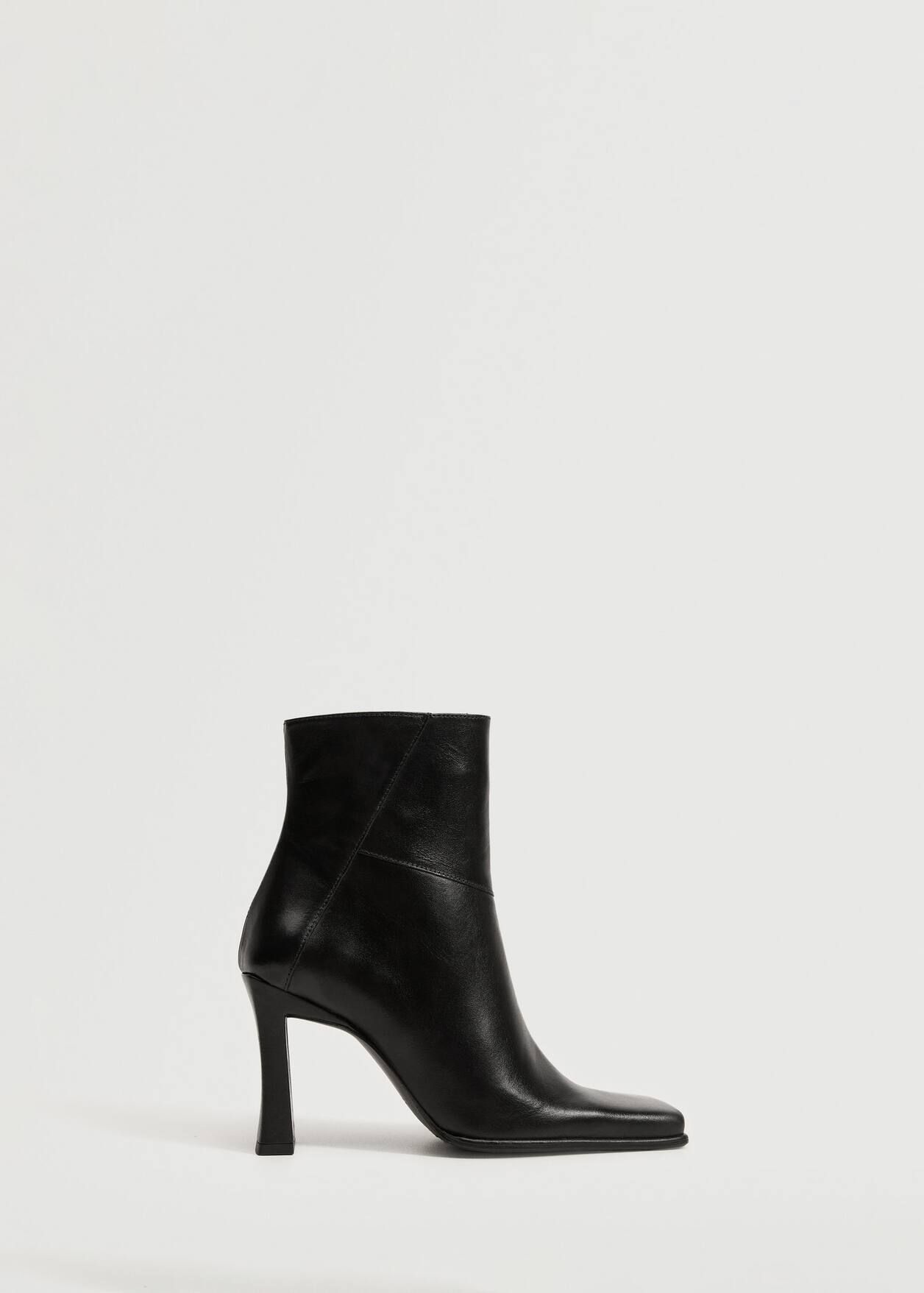 Squared toe leather ankle boots | MANGO (UK)