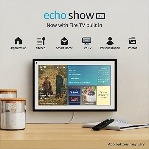 Echo Show 15 | Full HD 15.6" smart display with Alexa and Fire TV built in bundle with Amazon Ale... | Amazon (US)