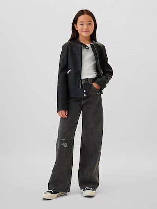 Kids Low Rise Stride Wide-Leg Jeans | Gap (US)