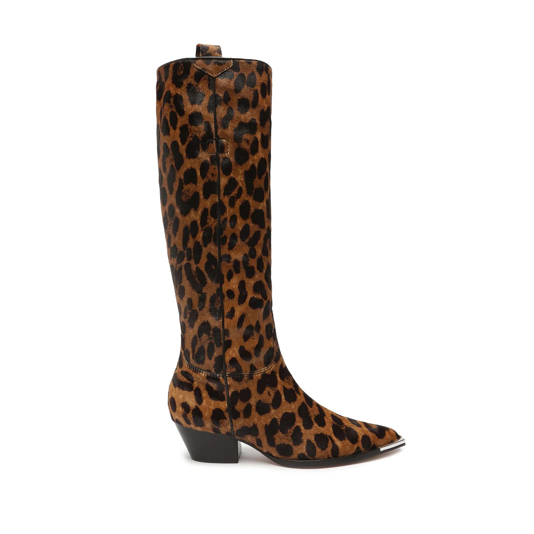 Tessie Wild Up Leopard-Printed Leather Boot | Schutz Shoes (US)