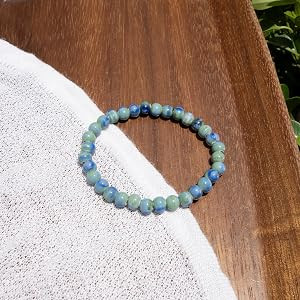 Ceramic Stretch Beaded Bracelet for Men and Women, Boho Jewelry Gift | Amazon (US)