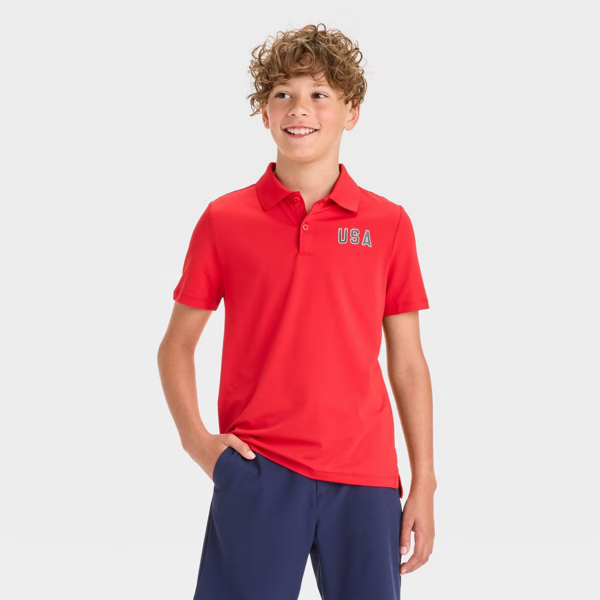 Boys' 4th of July Golf Polo Shirt - All In Motion™ | Target