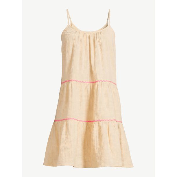 Scoop Women's Ric Rac Trim Trapeze Sundress | Walmart (US)