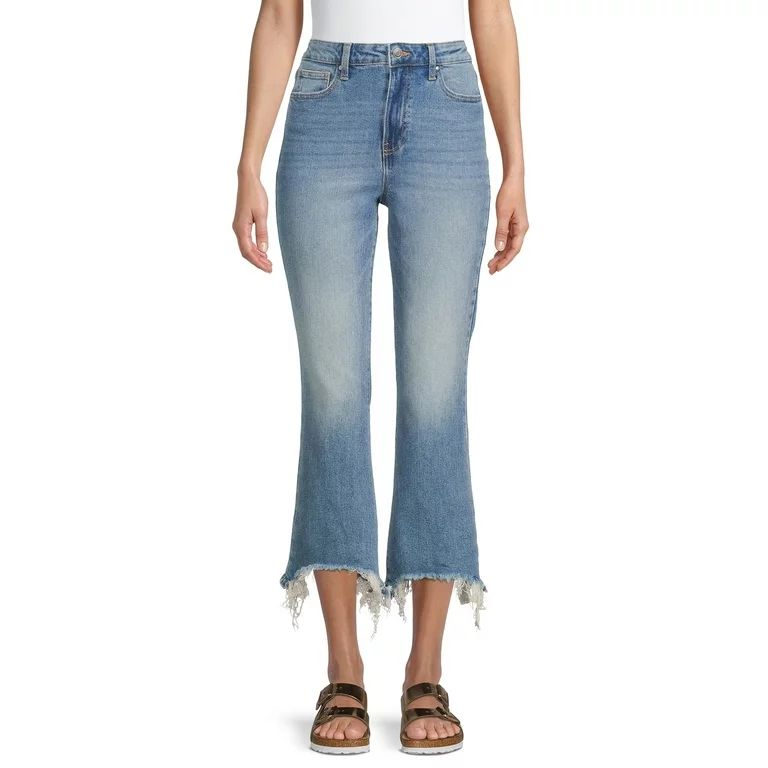 No Boundaries Juniors' Cropped Flare Jeans | Walmart (US)