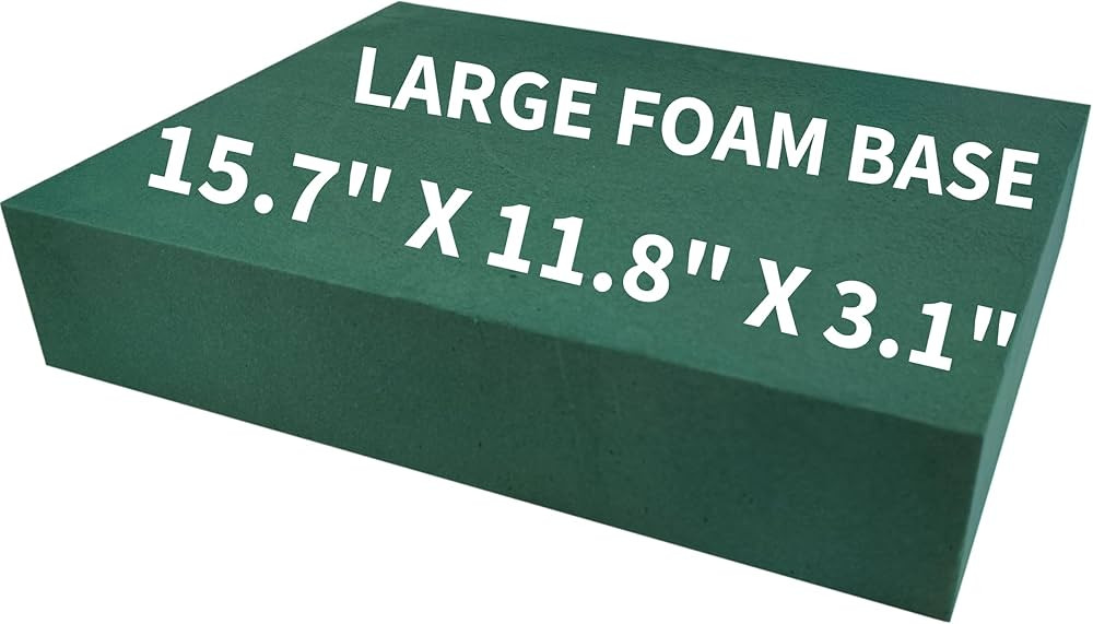 FLOFARE Floral Foam Base 15.7"L x 11.8"W x 3.1"H, Large Floral Foam Block for Fresh and Artificia... | Amazon (US)