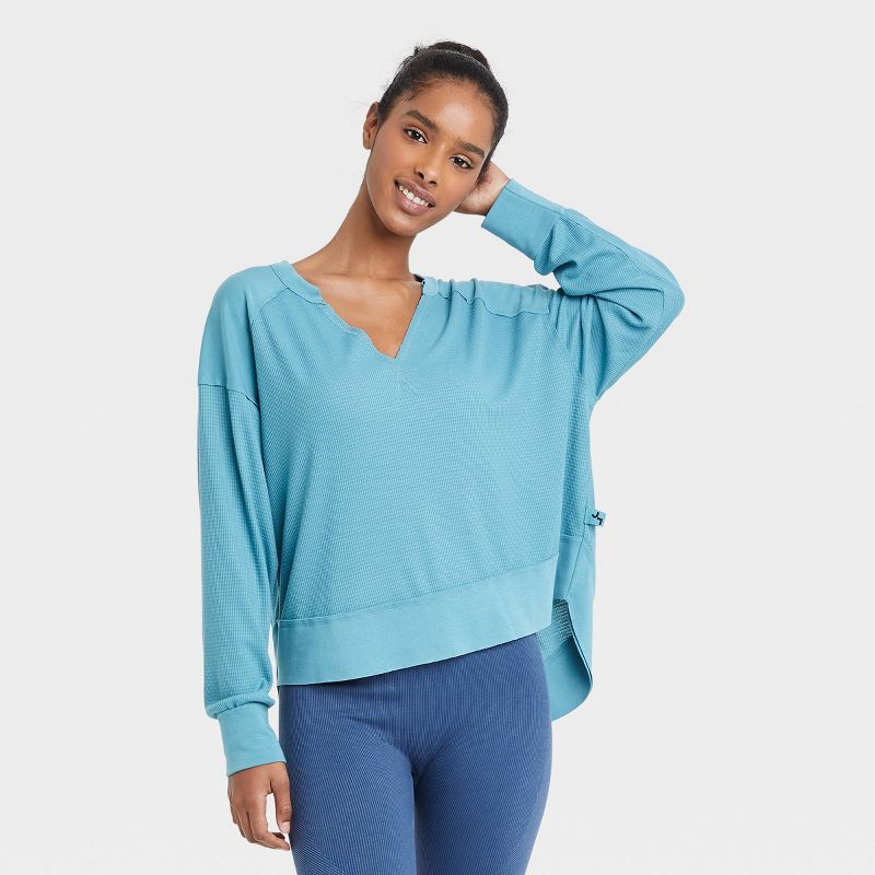 Women's Waffle Long Sleeve Top - JoyLab™ | Target