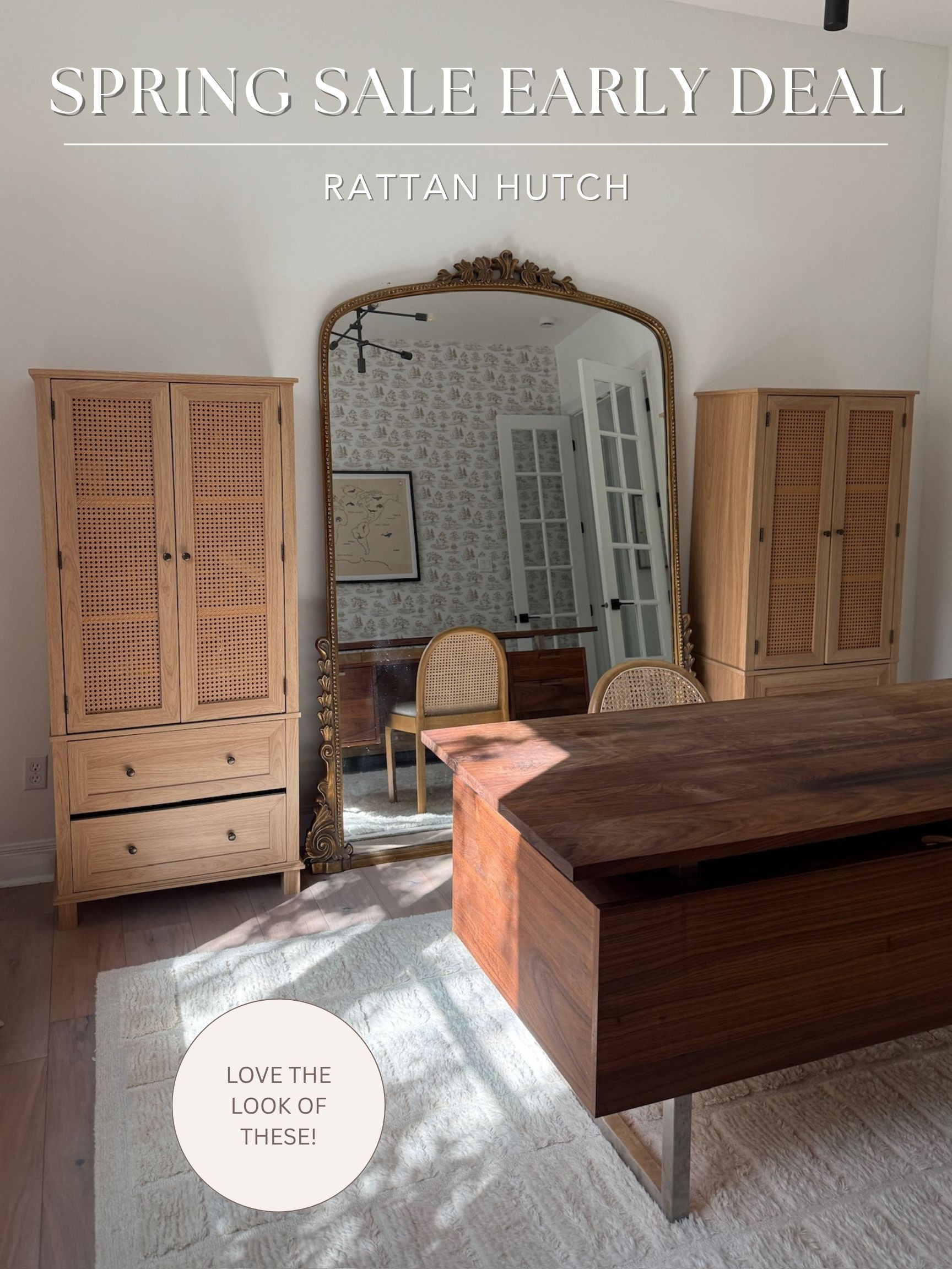 Love these rattan hutches for storage! On Early Deal for the Spring Sale! 

 #LTKSeasonal #LTKHome #LTKSaleAlert