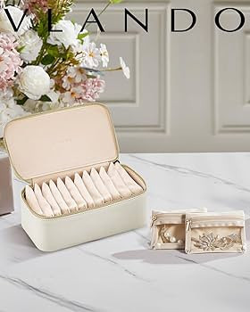 Vlando Graduation Gifts for Her,Jewelry Box with 12 Velvet Jewelry Pouch Jewelry Travel Organizer... | Amazon (US)