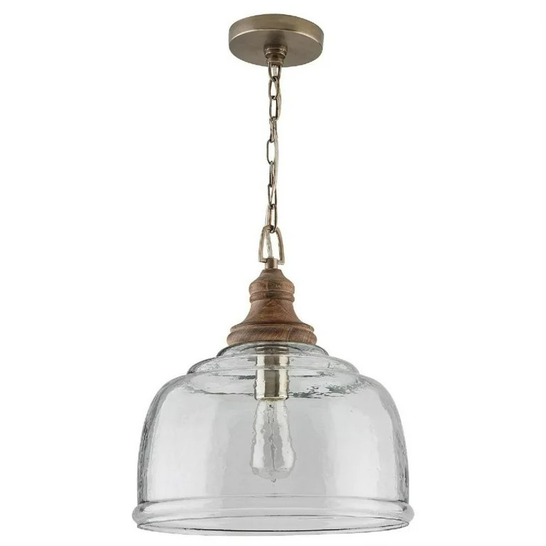 14 Inch 1 Light Pendant In Urban/Industrial Style 14 High By 15.5 Wide-Grey Wash Finish    -Tradi... | Walmart (US)