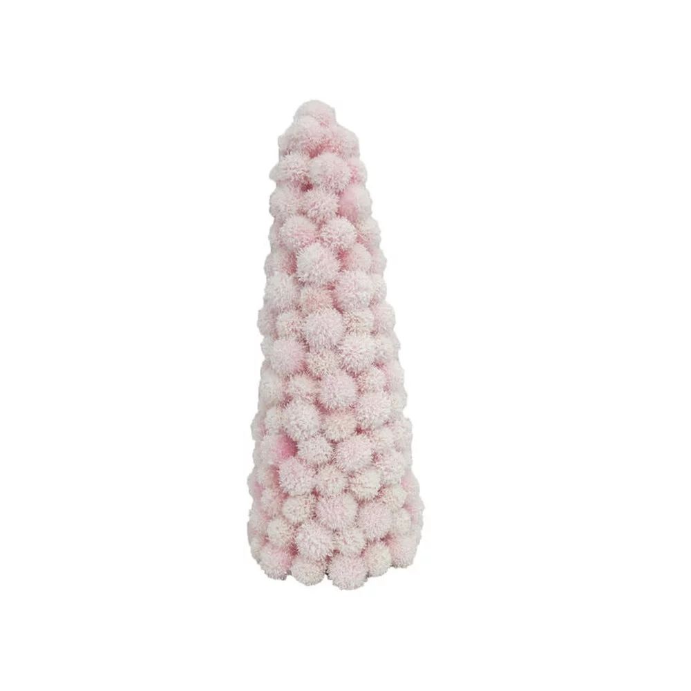 December Diamonds 18-inch Pink Pom Pom Tree Figurine | Walmart (US)