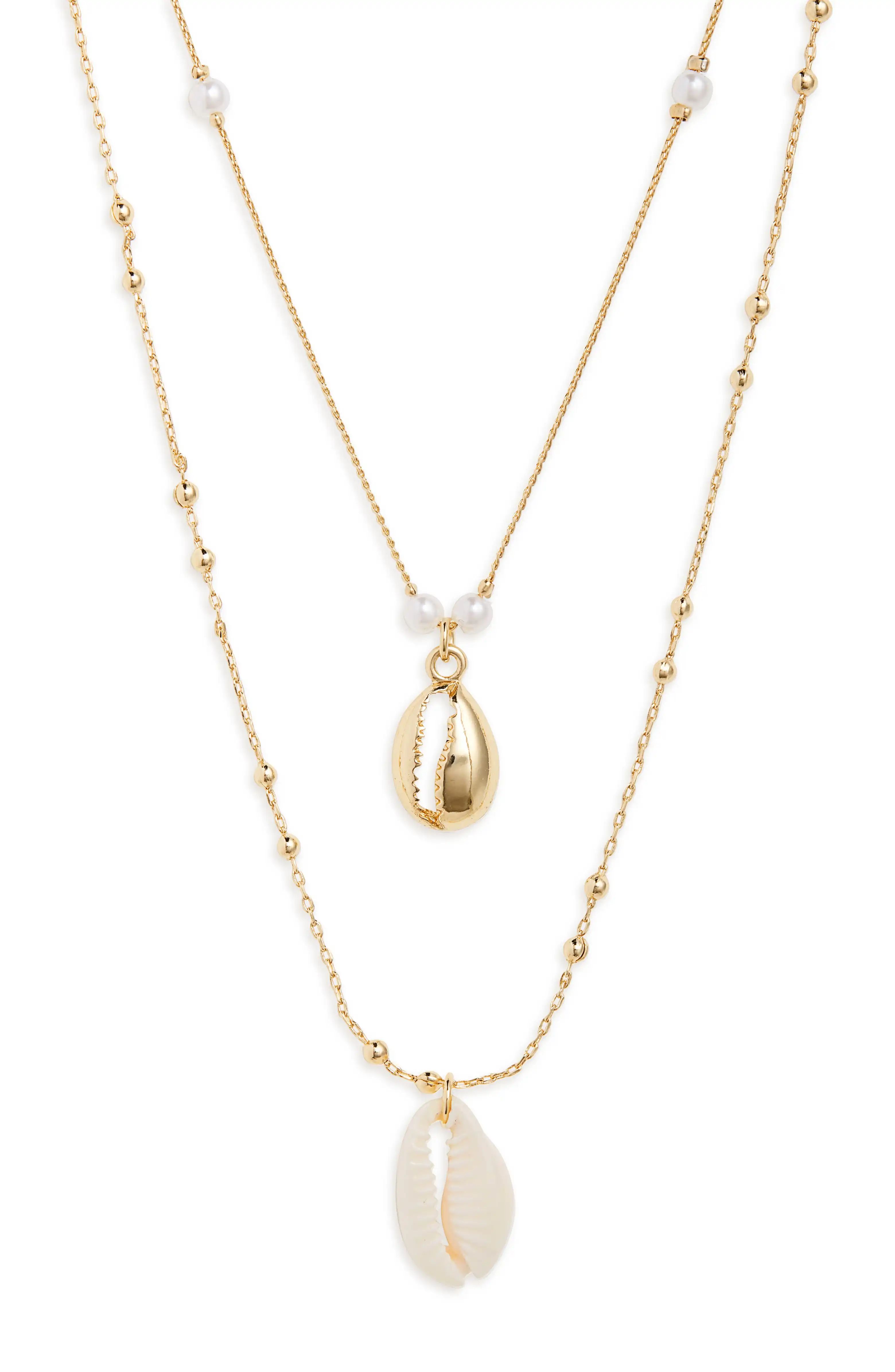 Double Layer Shell Necklace | Nordstrom