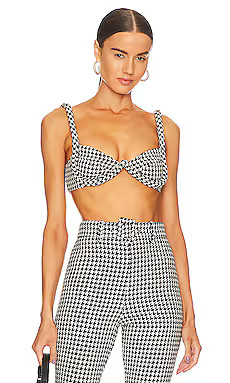 MAJORELLE Jayla Top in Houndstooth from Revolve.com | Revolve Clothing (Global)