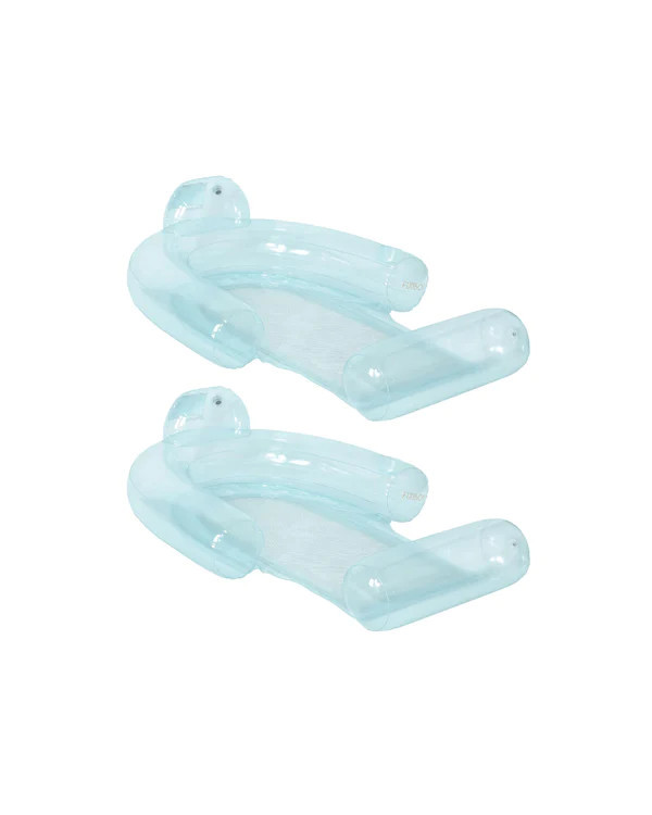 Clear Blue Mesh Chair Pool Float - 2 Pack | FUNBOY