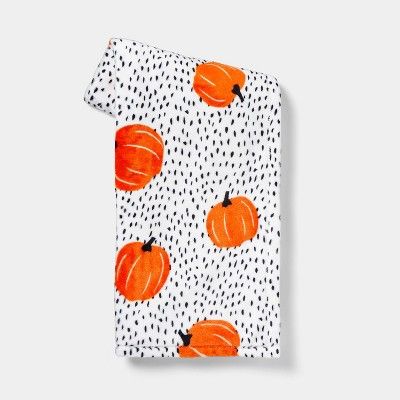 Tossed Pumpkins Printed Plush Throw Blanket - Hyde & EEK! Boutique™ | Target