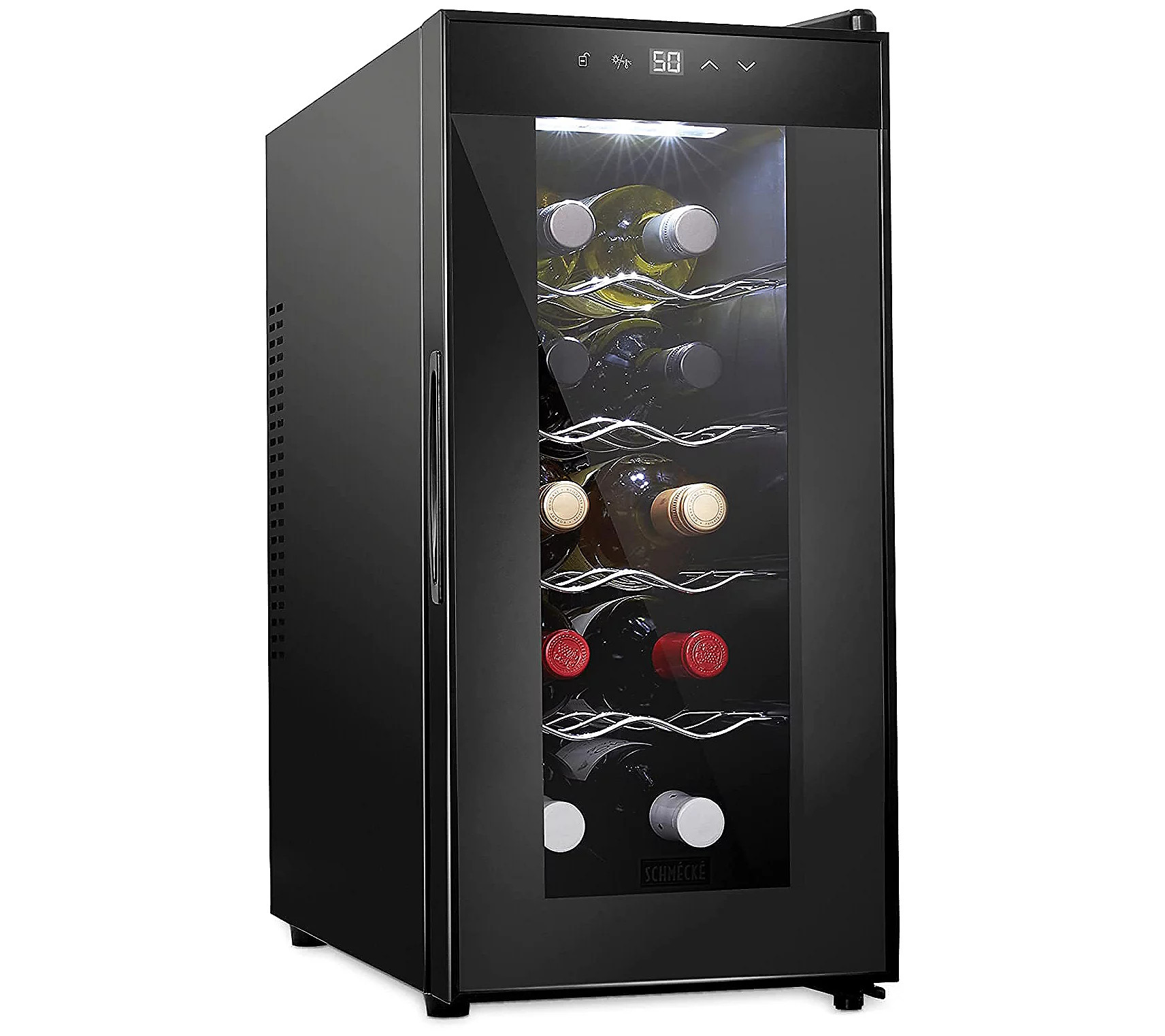 Schmecke 10-Bottle Thermoelectric Black Wine Co oler | QVC