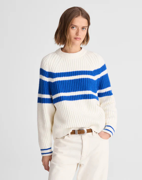 Raglan-Sleeve Sweater in Stripe | Madewell