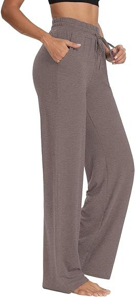 Sarin Mathews Womens Yoga Sweatpants Wide Leg Lounge Pajamas Pants Drawstring Workout Comfy Joggers  | Amazon (US)