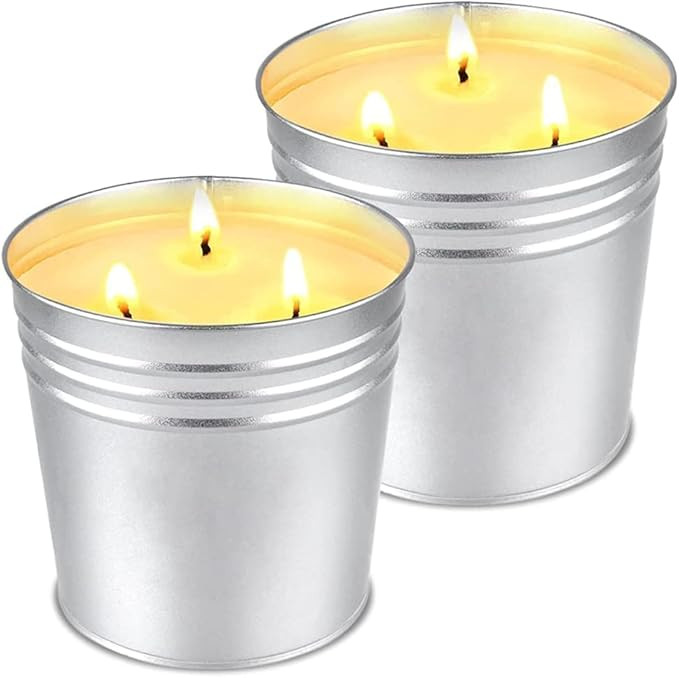 Citronella Candles Outdoor Large - 2 x 15oz 3-Wick Bucket Candle for Home Patio Candle up to 180 ... | Amazon (US)
