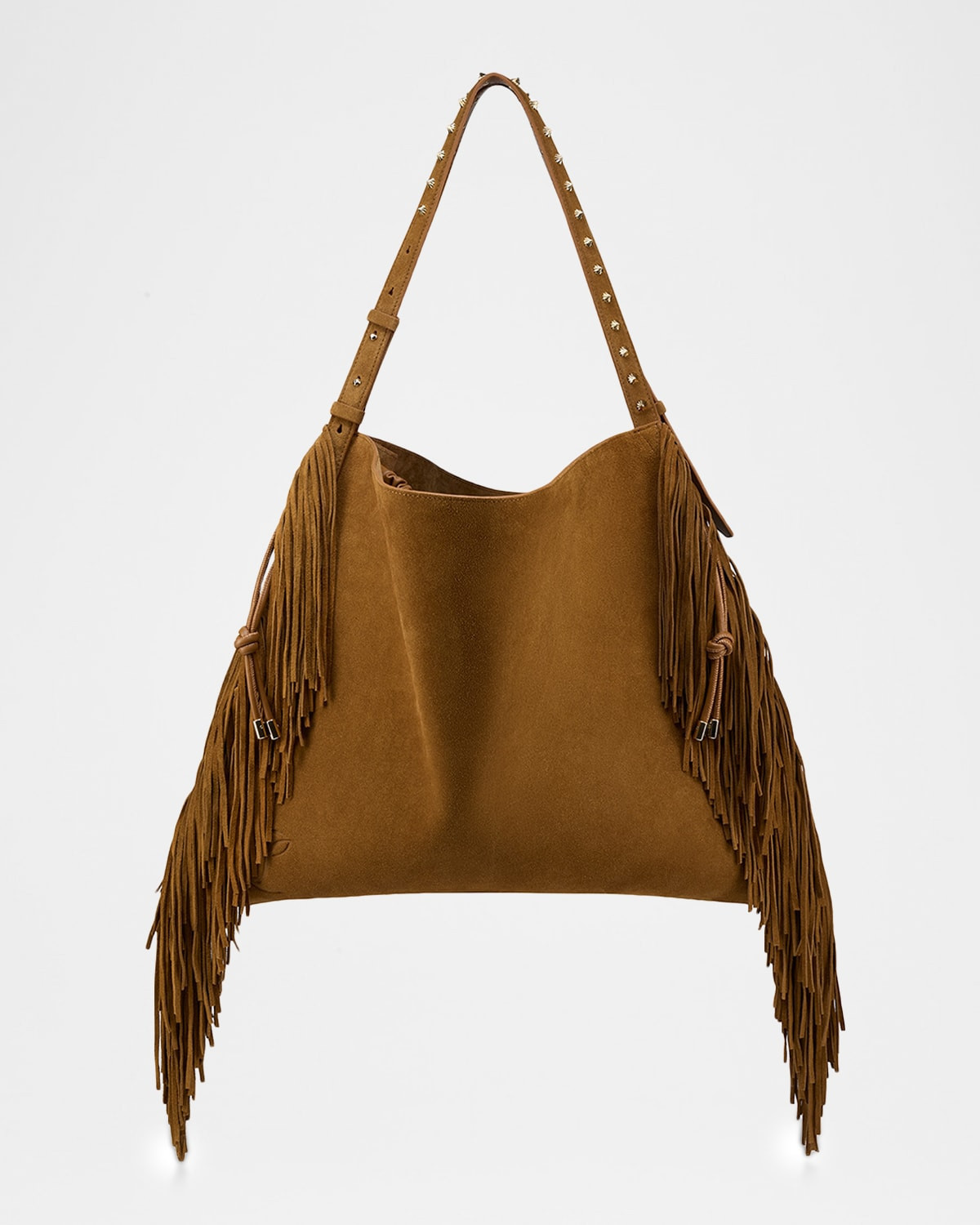 Baggy Fringed Tote Bag in Suede | Neiman Marcus
