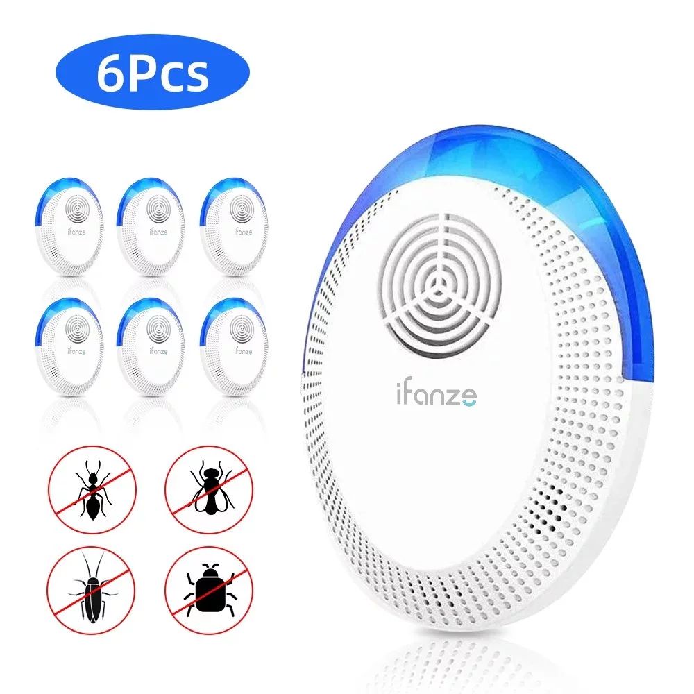 Ultrasonic Pest Repeller, 6 Pack Upgraded Electronic Pest Repellent Plug- in for Mosquitoes Roach... | Walmart (US)