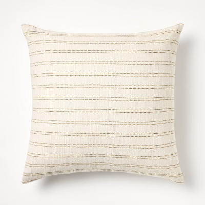 Woven Striped Throw Pillow Neutral/Dark Tan - Threshold™ designed with Studio McGee | Target