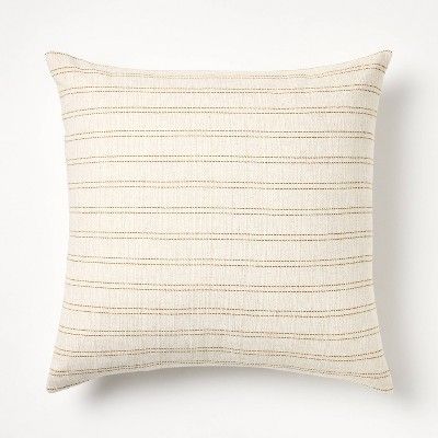 Woven Striped Throw Pillow Neutral/Dark Tan - Threshold™ designed with Studio McGee | Target