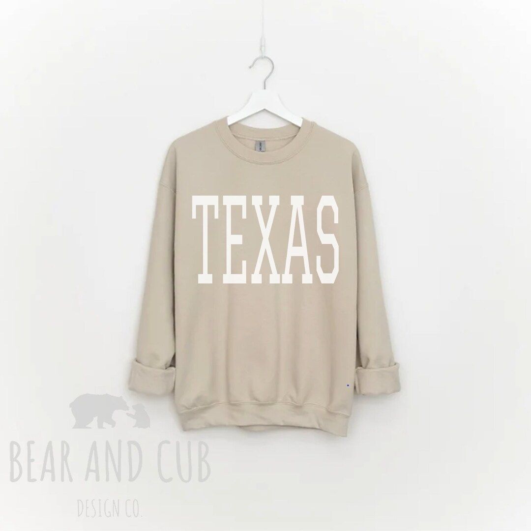 Oversized Texas Sweatshirt, Throwback Texas Crewneck Sweatshirt, Dallas Shirt, Texas Gift, Colleg... | Etsy (US)