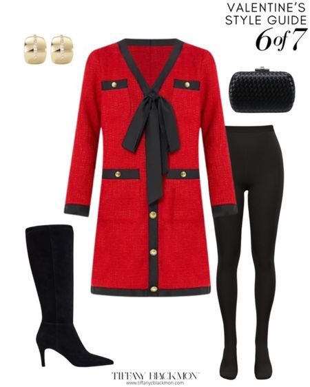 Little Red Dress Valentines Fashion  

Tights  black bag  black clutch tall black booties  red dress  gold earrings  comfortable outfit 

#LTKGiftGuide #LTKSeasonal #LTKstyletip