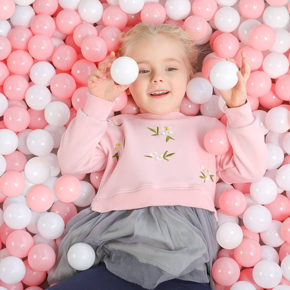 TRENDBOX 100 pcs Macaron Ball Pit Balls Plastic Balls for Ball Pit Pool Playpen Babies Kids Child... | Amazon (US)
