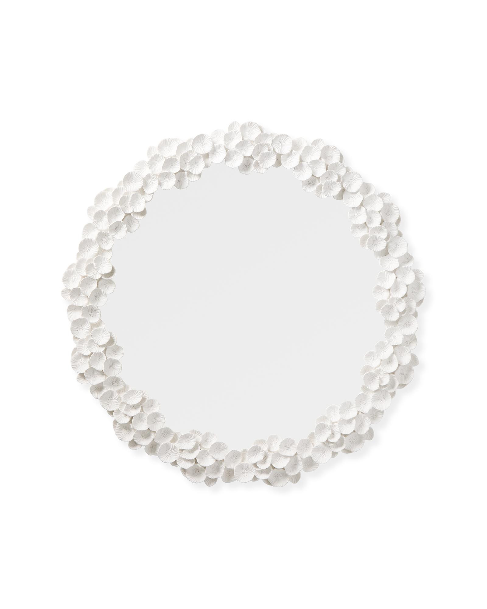 White Coral Round Wall Mirror | Serena and Lily