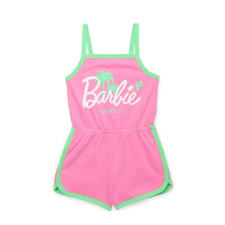Barbie Toddler Girls Sleeveless Graphic Print Romper, Sizes 12M-3T | Walmart (US)