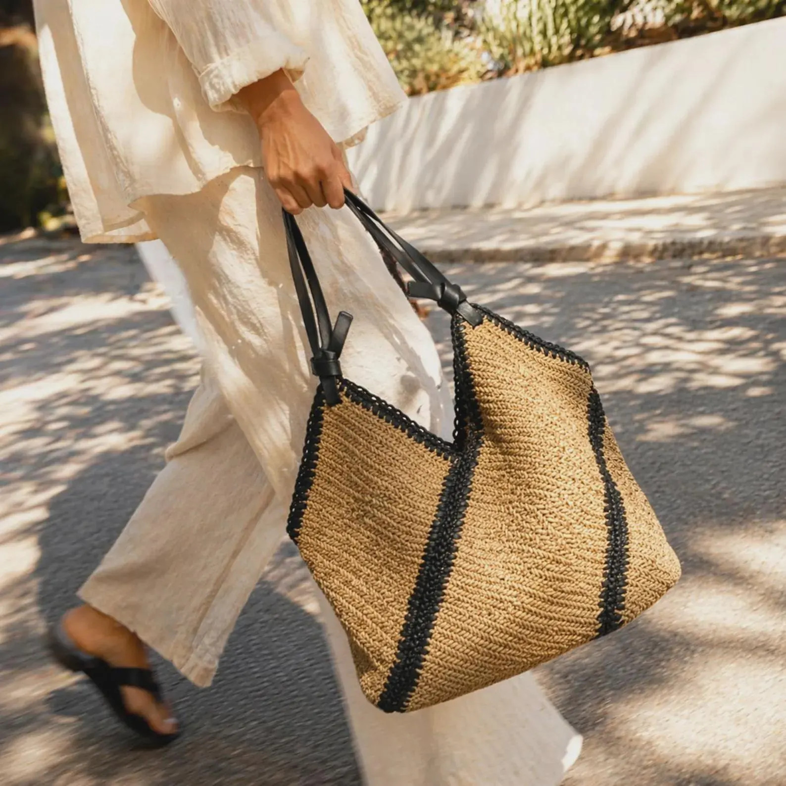 Woven Straw Tote Bag, V Shape Raffia Shoulder Bag, Boho Summer Handbag | Etsy (Global)