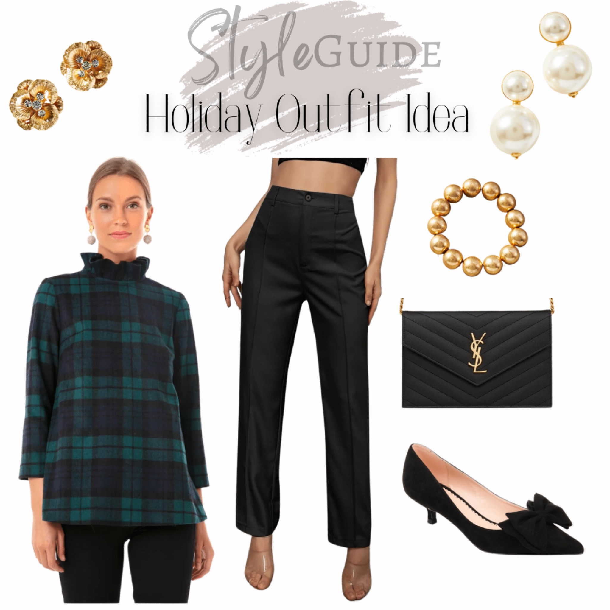 Holiday outfit. Christmas outfit. Christmas party outfit. Plaid blouse  

#LTKSeasonal #LTKstyletip #LTKHoliday