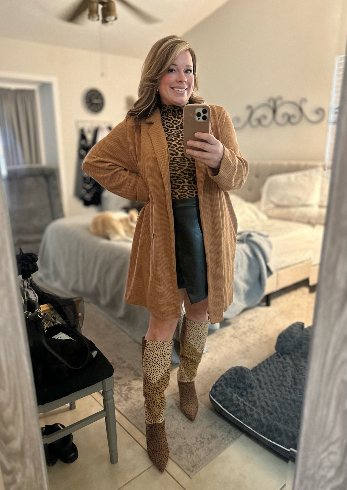 Loving a fun cheetah/leopard print this Fall season paired with some fun boots. Mixing prints and having fun with your outfits is so in. 

Midsize outfits
Bump friendly
Animal Print outfit 
Fall outfits
Maternity friendly 
Date night outfit 
Short torso lady
Curvy friendly 

#LTKMidsize #LTKStyleTip #LTKWorkwear
