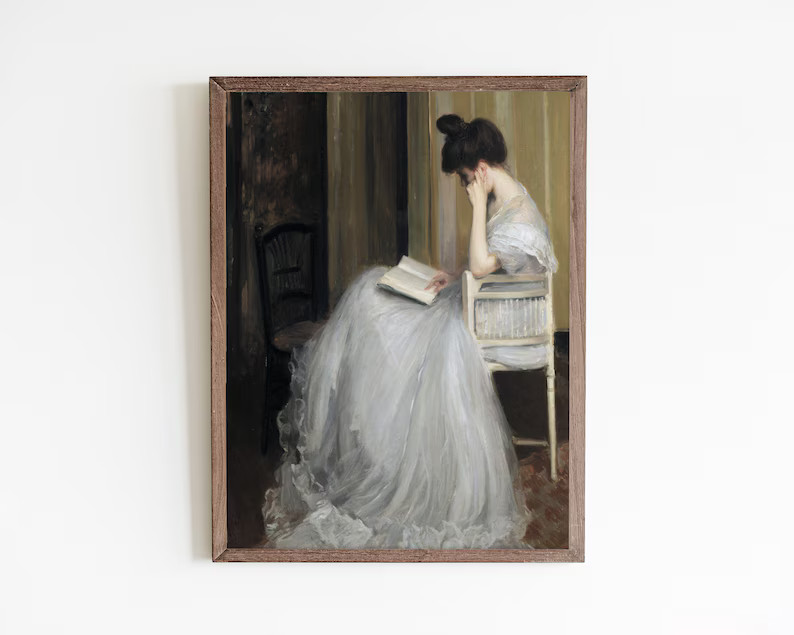 Antique Oil Painting Vintage Portrait Print Woman Print - Etsy Canada | Etsy (CAD)