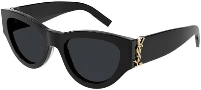 Cat Eye Sunglasses for Women, Black Frame with Gold Accent, Retro Style Novelty Eyewear | Amazon (US)