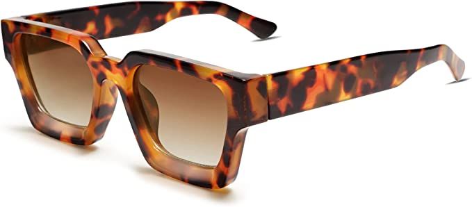 VANLINKER Thick Square Sunglasses for Men Women Retro Chunky Rectangle Shades UV400 Protection VL... | Amazon (US)